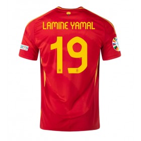 Spanien Lamine Yamal #19 Hemmakläder EM 2024 Kortärmad